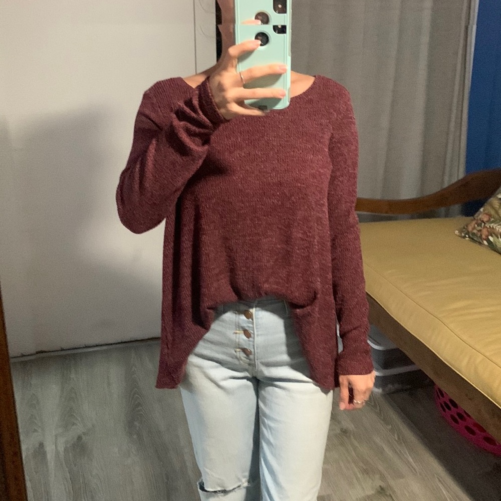 American Eagle Open-Back Sweater